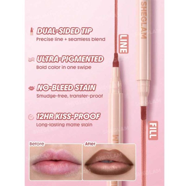 خط لب مایع شیگلم Sheglam مدل True Stain Liquid Lip Liner