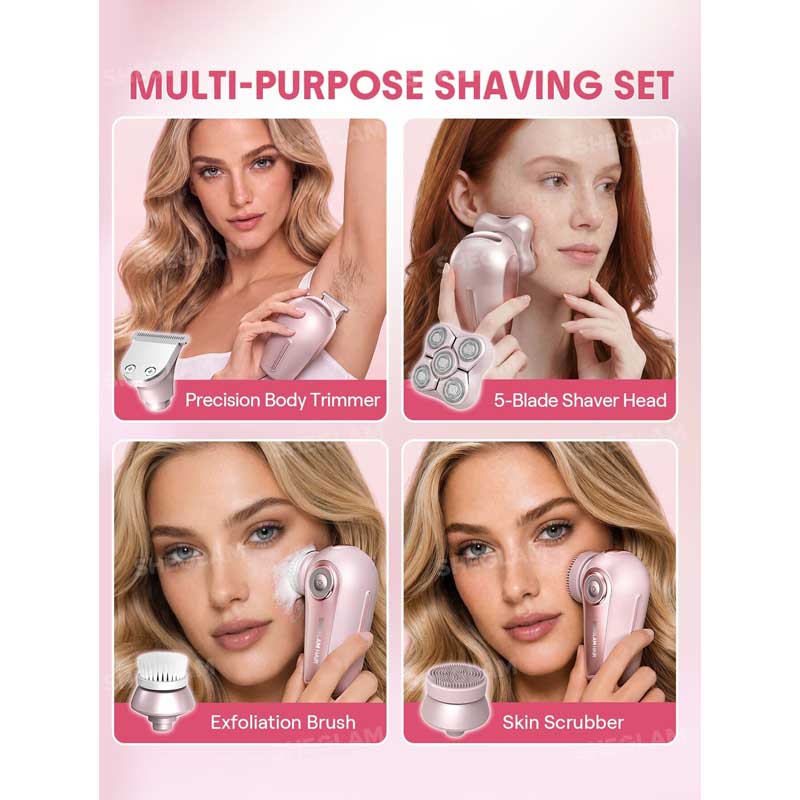 شیور 5 بعدی اصلاح صورت و بدن شیگلم Sheglam مدل Smooth Moves 5D Flash Electric Shaver