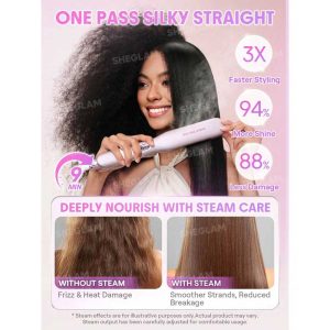 اتو مو حرارتی صاف کننده بخار نانو شیگلم Sheglam مدل Hydra Shot Steam Iron Pro
