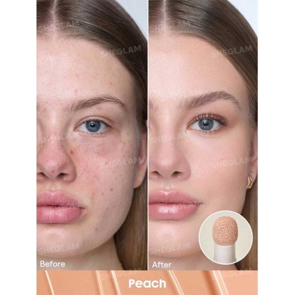 کانسیلر و کالر کورکتور سر اسفنجی شیگلم Sheglam مدل Complexion Boost رنگ Peach