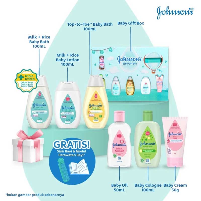 پک 7 عددی بهداشتی نوزاد جانسون Johnsons مدل Baby Gift Box