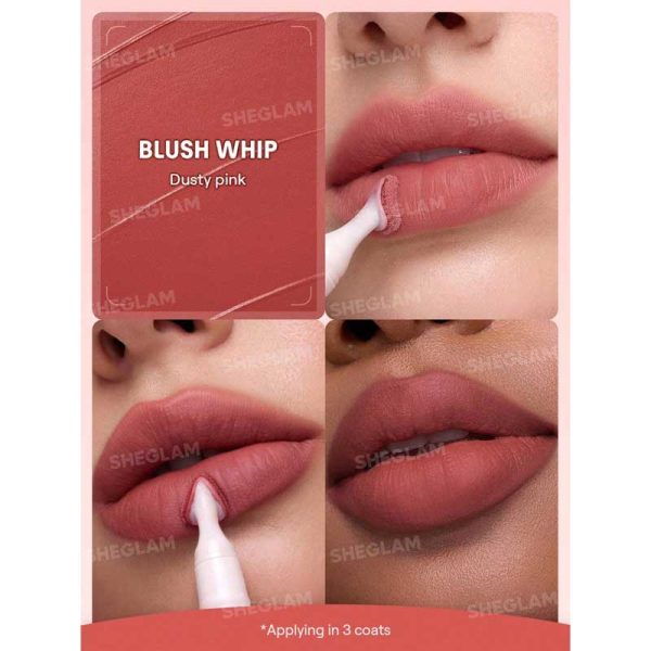 رژلب پد دار بلوری شیگلم Sheglam مدل Marshmallow Puff Lip Blur رنگ Blus Whip 136