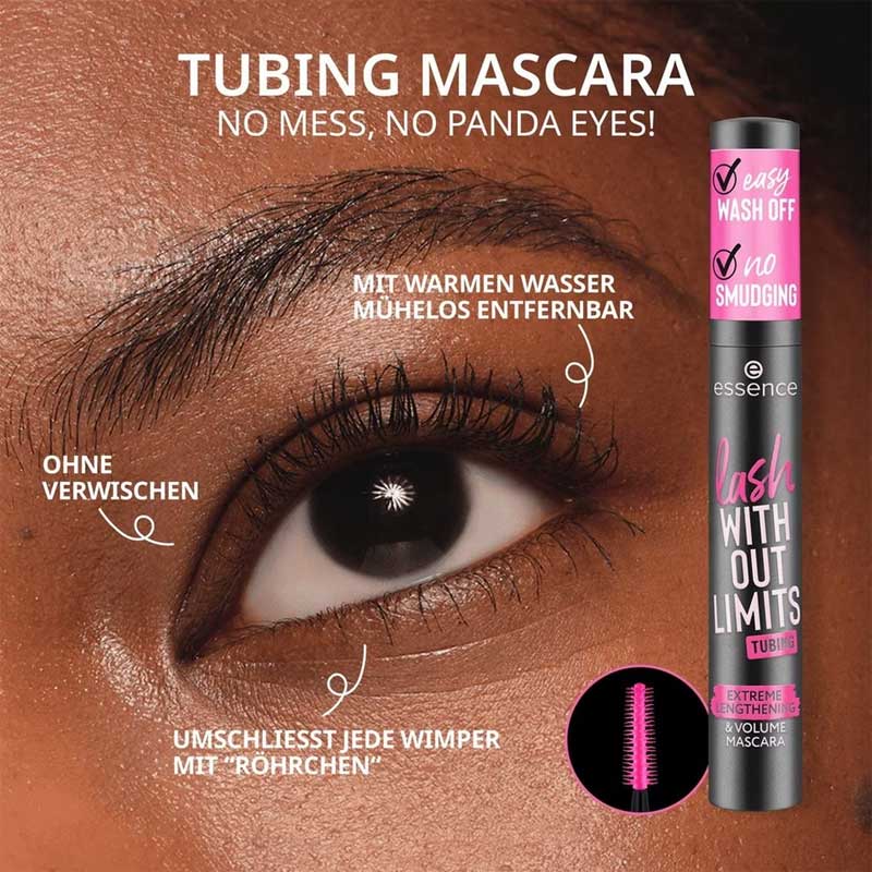 ریمل ضد ریزش و بلند کننده تیوبینگ اسنس Essence مدل Lash Without Limits Tubing حجم 13ml