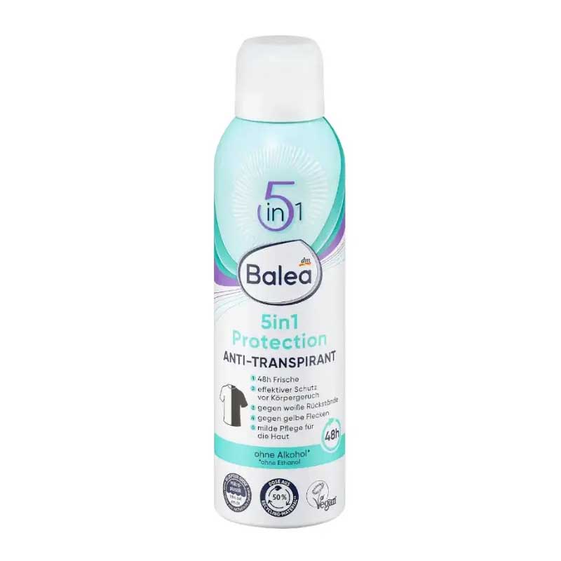 اسپری ضد تعریق 48 ساعته باله‌ آ Balea مدل 5in1 Protection حجم 200ml