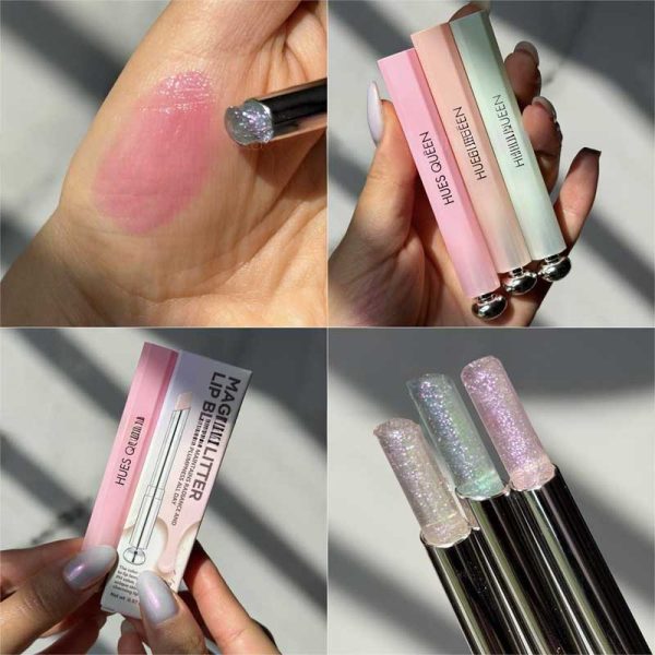 بالم لب حرارتی و گلیتری هویز کوئین Hues Queen مدل Magic Glitter Lip Balm
