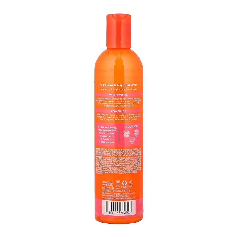 لوسیون تقویت‌ کننده و ضد شکستگی مو کنتو Cantu مدل Guava Lenght Tetention Hair Lotion حجم 355ml