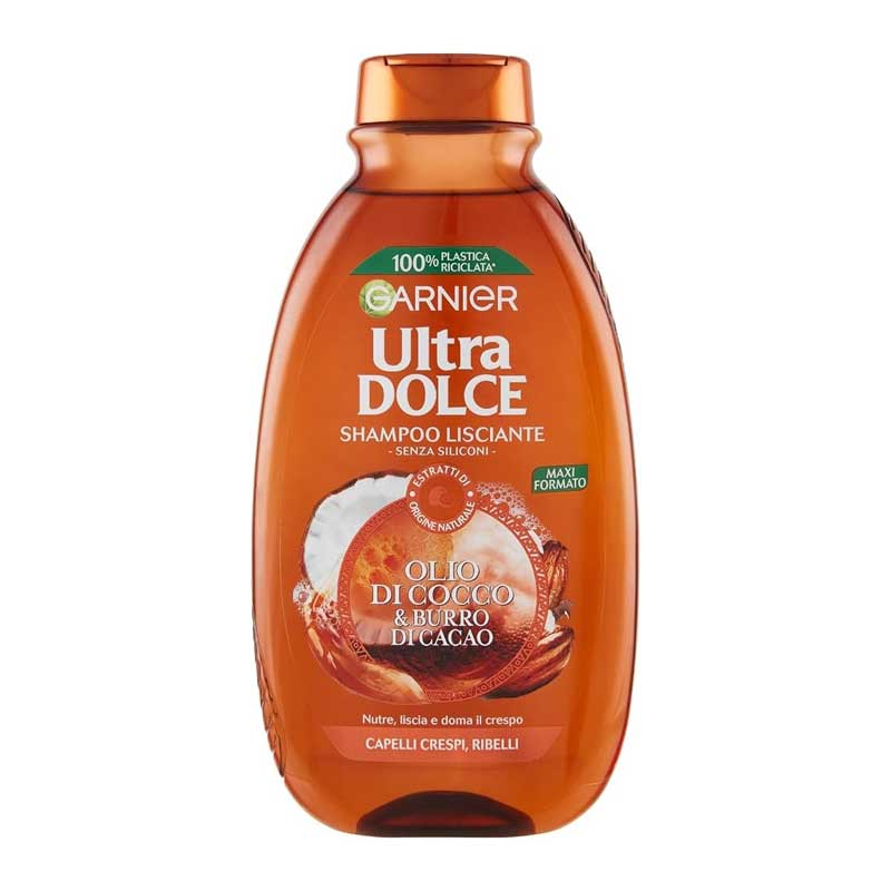 شامپو مو حاوی روغن نارگیل و کره کاکائو گارنیر Garnier مدل Ultra Doux Olio di Cocco & Burro di Cacao حجم 300ml