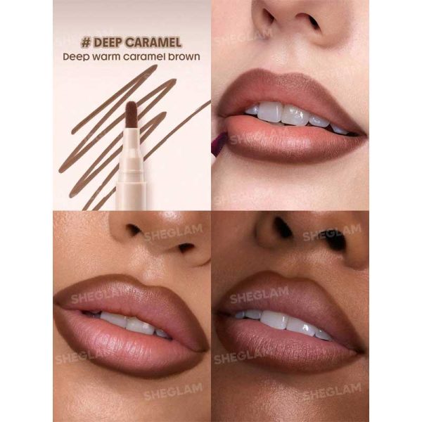 خط لب مایع شیگلم Sheglam مدل True Stain Liquid Lip Liner رنگ 008 Deep Caramel