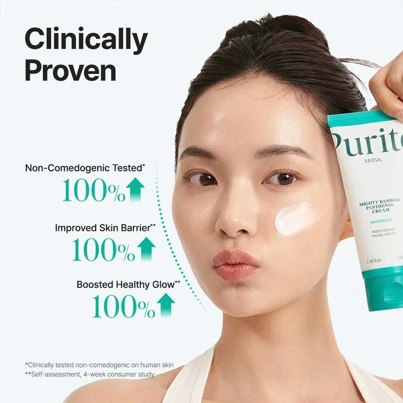 کرم ترمیم‌ کننده و تقویت سد دفاعی پیوریتو سئول Purito Seoul مدل Mighty Bamboo Panthenol Cream حجم 100ml