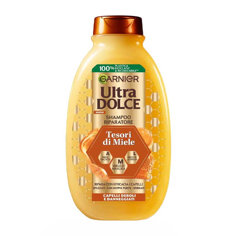 شامپو مو حاوی 3 نوع عسل گارنیر Garnier مدل Ultra Doux Tesori di Miele حجم 300ml