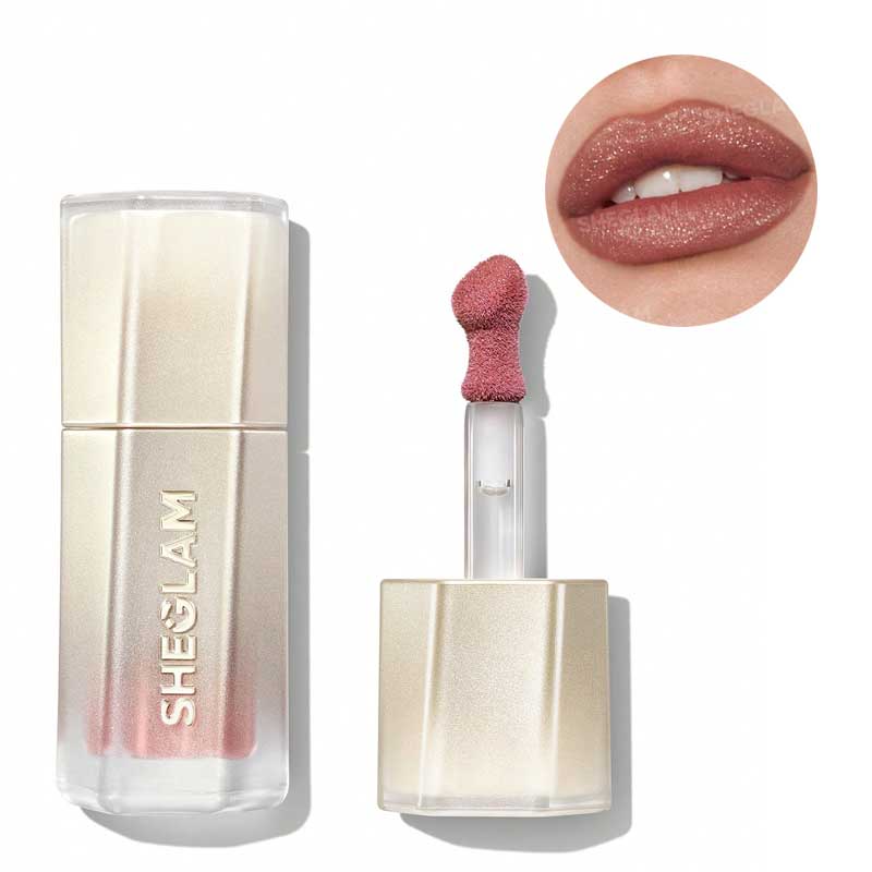 رژ لب مایع گلیتری شیگلم Sheglam مدل Stardust Swipe Glitter Liquid Lipstick رنگ 034 Bare Nebula